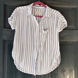 American Eagle striped button down short